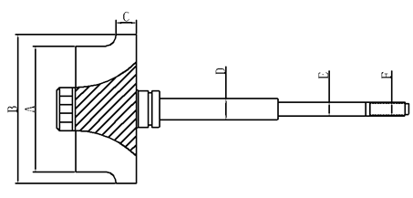 GT2256V 434882-0005 Turbo Turbine Shaft For Turbocharger Parts 709838 Mercedes Sprinter